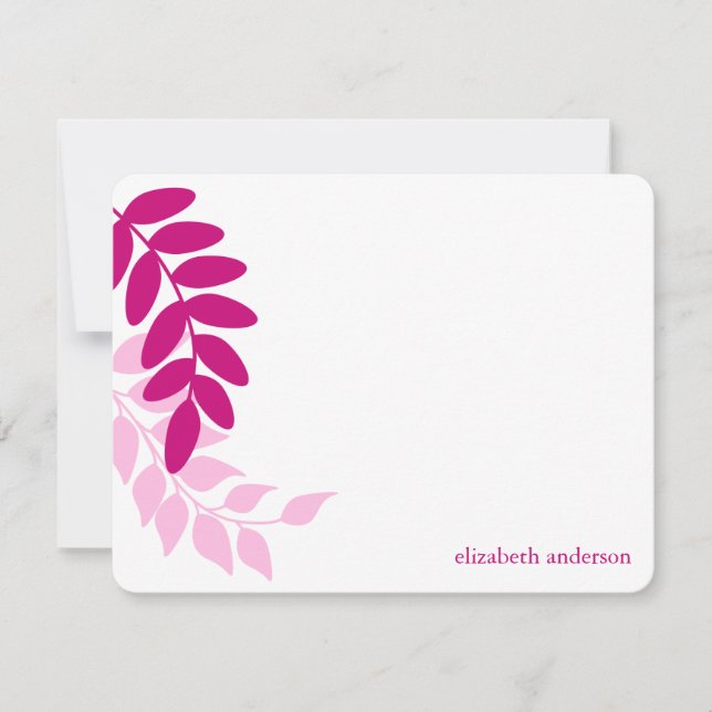 Hot-roze knollen bladeren (Voorkant)