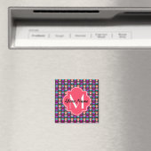 Hot-roze koekjes Persoonlijke naam, Monogram Magneet (Insitu (Vaatwasser))
