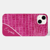 Hot-roze krokodil Aangepast Case-Mate iPhone Case (Achterkant (horizontaal))
