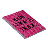 Hot-roze krokodille Huid Faux Spiral notebook Notitieboek (Rechterzijde)