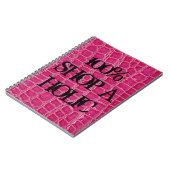 Hot-roze krokodille Huid Faux Spiral notebook Notitieboek (Linkerzijde)