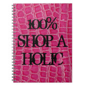 Hot-roze krokodille Huid Faux Spiral notebook Notitieboek (Voorkant)