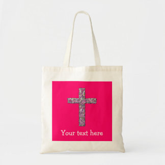  hot-roze kruis tote bag