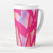 Hot roze kunst latte mok (Rechterhoek)