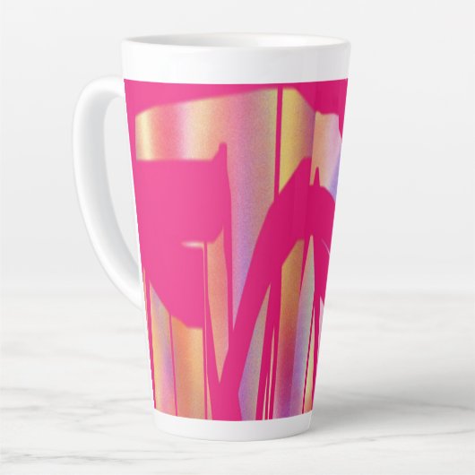 Hot roze kunst latte mok (Linkerhoek)