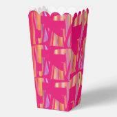 Hot Roze kunst popcorn dozen Bedankdoosjes (Achterkant)