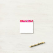 Hot Roze kunst witte noot pads Post-it® Notes (Op bureau)