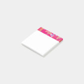 Hot Roze kunst witte noot pads Post-it® Notes (Schuin)
