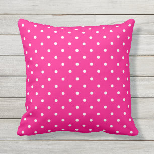 Hot-Roze Kussens in de openlucht - Polka Dot