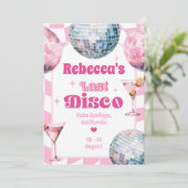 Hot roze laatste disco bachelorette party route kaart (Staand voorkant)