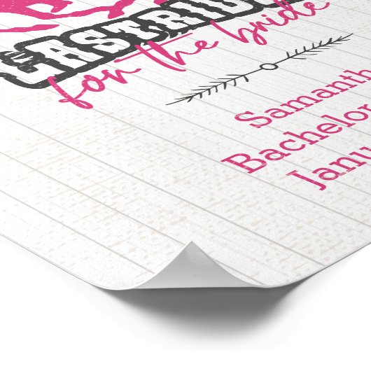 Hot-roze laatste rij voor het bride Poster (Hoek)