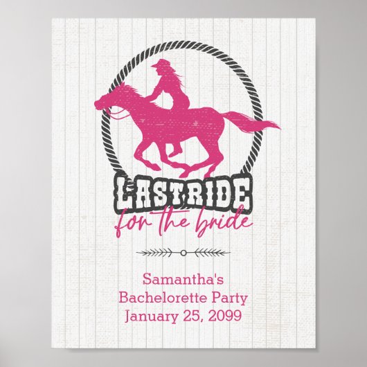 Hot-roze laatste rij voor het bride Poster (Voorkant)