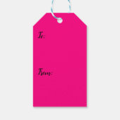 Hot-roze Label Cadeaulabel (Achterkant)