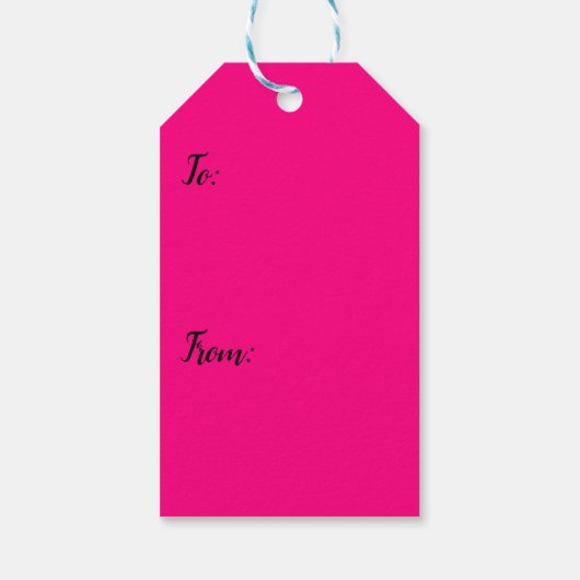 Hot-roze Label Cadeaulabel (Achterkant)
