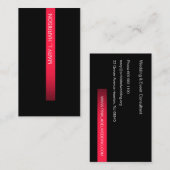 Hot-roze label op zwart minimalistisch generiek (Voorkant / Achterkant)