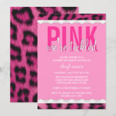 Hot-roze lade Shower-uitnodiging Kaart (Voorkant / Achterkant)