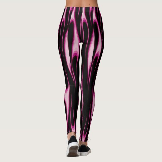 Hot-roze lampen leggings (Achterkant)