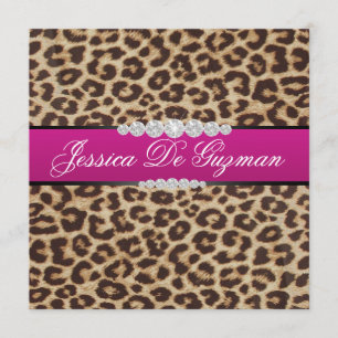 Hot-roze leopard Debut Kaart