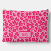 Hot-roze leopard-patroon etui (Voorkant)