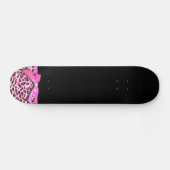 Hot-roze leopard printplaat, lintbogen, grafisch skateboard (Horizontaal)