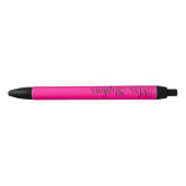 Hot roze leraar naam zwarte inkt pen (Voorkant)