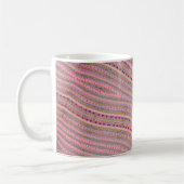 Hot-roze liefde en  hartenpatroon koffiemok (Links)