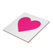 Hot-Roze liefdeshart Tegeltje (Zijkant)