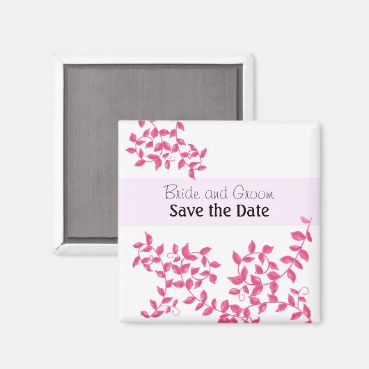 Hot-roze lijnen opslaan Datum Magneet (Voorkant / Achterkant)