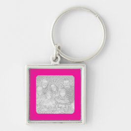 Hot-roze Lijst Sleutelhanger