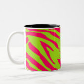Hot Roze Limoen Zebra Print Dierlijke Koffie Mok C (Links)