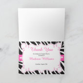 Hot roze lingerie feest dank u bedankkaart (Binnen)