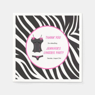 Hot roze lingerie feest dank u servet