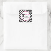 Hot roze lingerie feest dank u vierkante sticker (Tas)