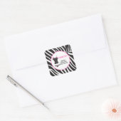 Hot roze lingerie feest dank u vierkante sticker (Envelop)