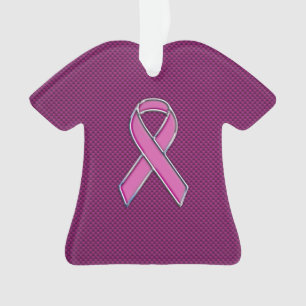 Hot-roze lint lintbewustzijn koolstofvezel ornament