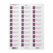 Hot-roze lint zwart-witmaskers 2 etiket (Full Sheet)
