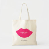 Hot-Roze lippen design Make-up kunstenaar Tote Bag (Voorkant)