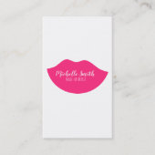 Hot-Roze lippen design Make-up kunstenaar Visitekaartje (Voorkant)