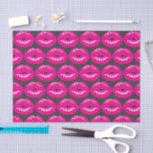 Hot roze lippen glamoureus meisje patroon tissuepapier (Craft)