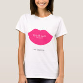 Hot-roze lippen ontwerp Make-up kunstenaar T-shirt (Voorkant)