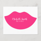 Hot Roze lippen ontwerp Visagist Flyer (Voorkant)