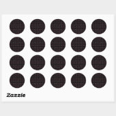 Hot roze lippenstift harten ronde sticker (Vel)