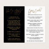 Hot-roze Lips en zwarte instructies - Wit Visitekaartje (Binnenkant ongevouwen)