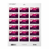 Hot-roze lips Glitter Sparkles Beauty Salon Etiket (Full Sheet)