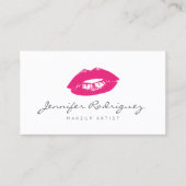 Hot-roze lips Lipstick Makeup Artiest Cosmetic Visitekaartje (Voorkant)