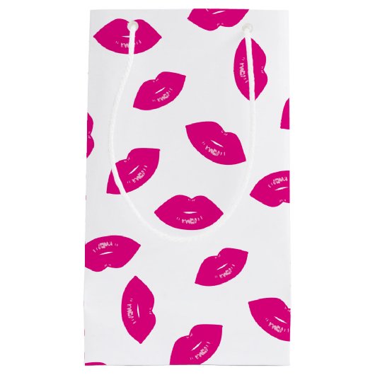 Hot-roze lips Patroon Chic Lipstick Afdrukken Klein Cadeauzakje (Voorkant)