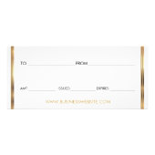  hot-roze 💋 lipstick - Cadeaubon Reclamekaart (Achterkant)