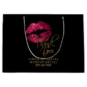 Hot-roze lipstick op zwart - Hartelijk dank Groot Cadeauzakje (Voorkant)