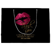 Hot-roze lipstick op zwart - Hartelijk dank Groot Cadeauzakje (Achterkant)