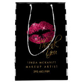 Hot-roze lipstick & White Stripes - Hartelijk dank Medium Cadeauzakje (Voorkant)